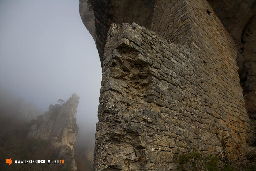 Ruines du château de Blanquefort dans les gorges du Tarn
