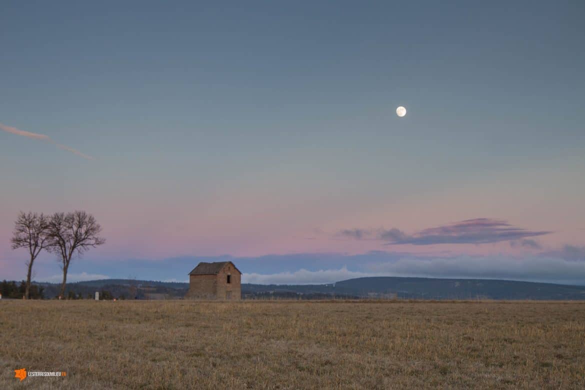 Coucher de soleil en Margeride