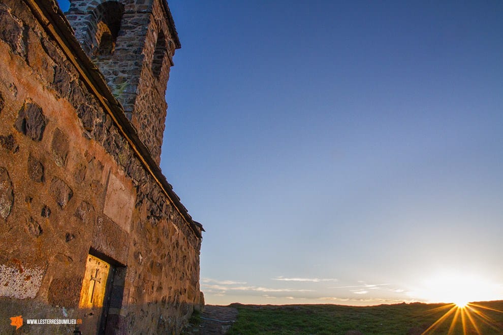 Coucher de soleil depuis le pic de Brionnet en Auvergne