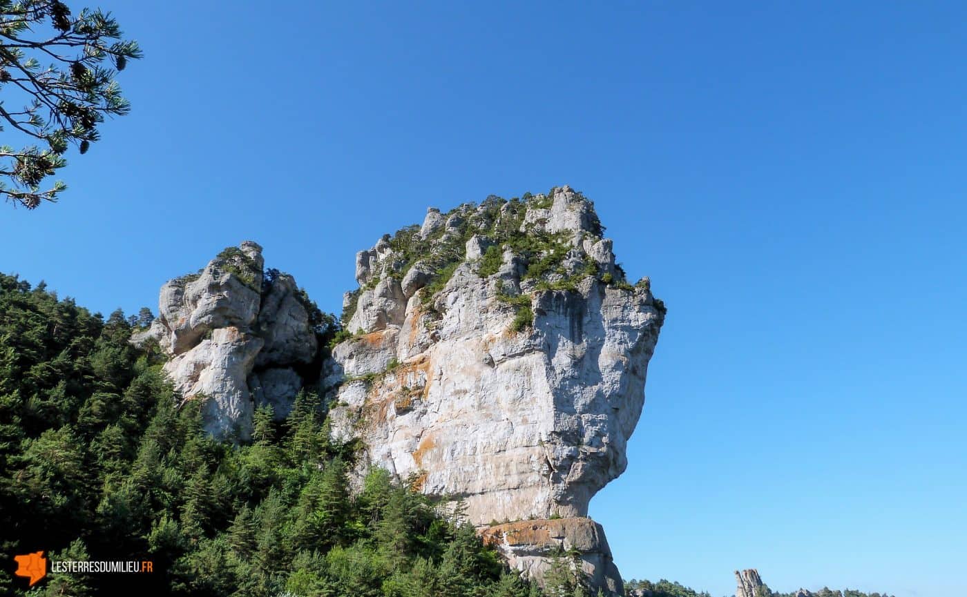 Falaise au coeur de la randonnée des balcons du vertige en Lozère