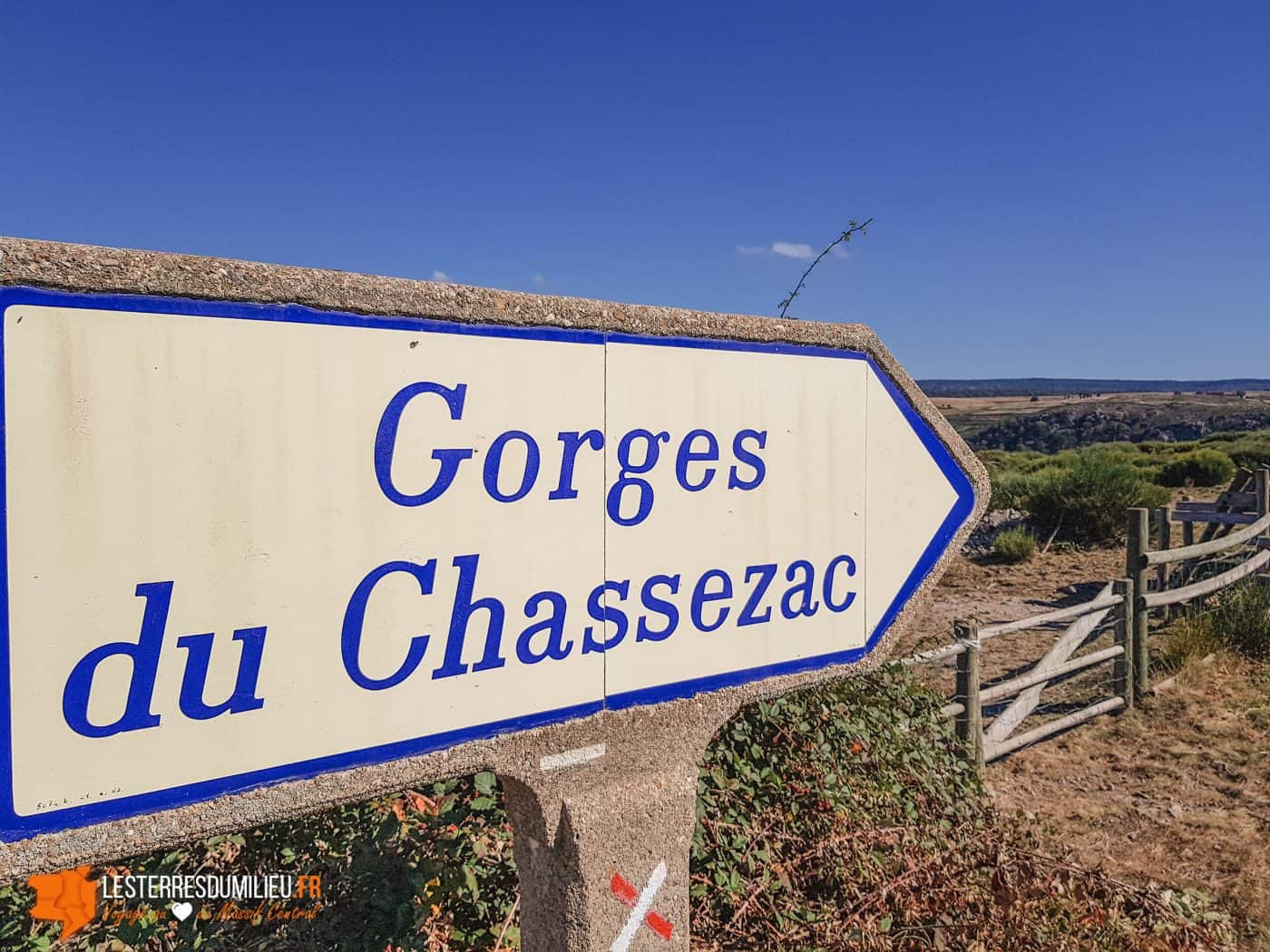 Panneau des gorges du Chassezac