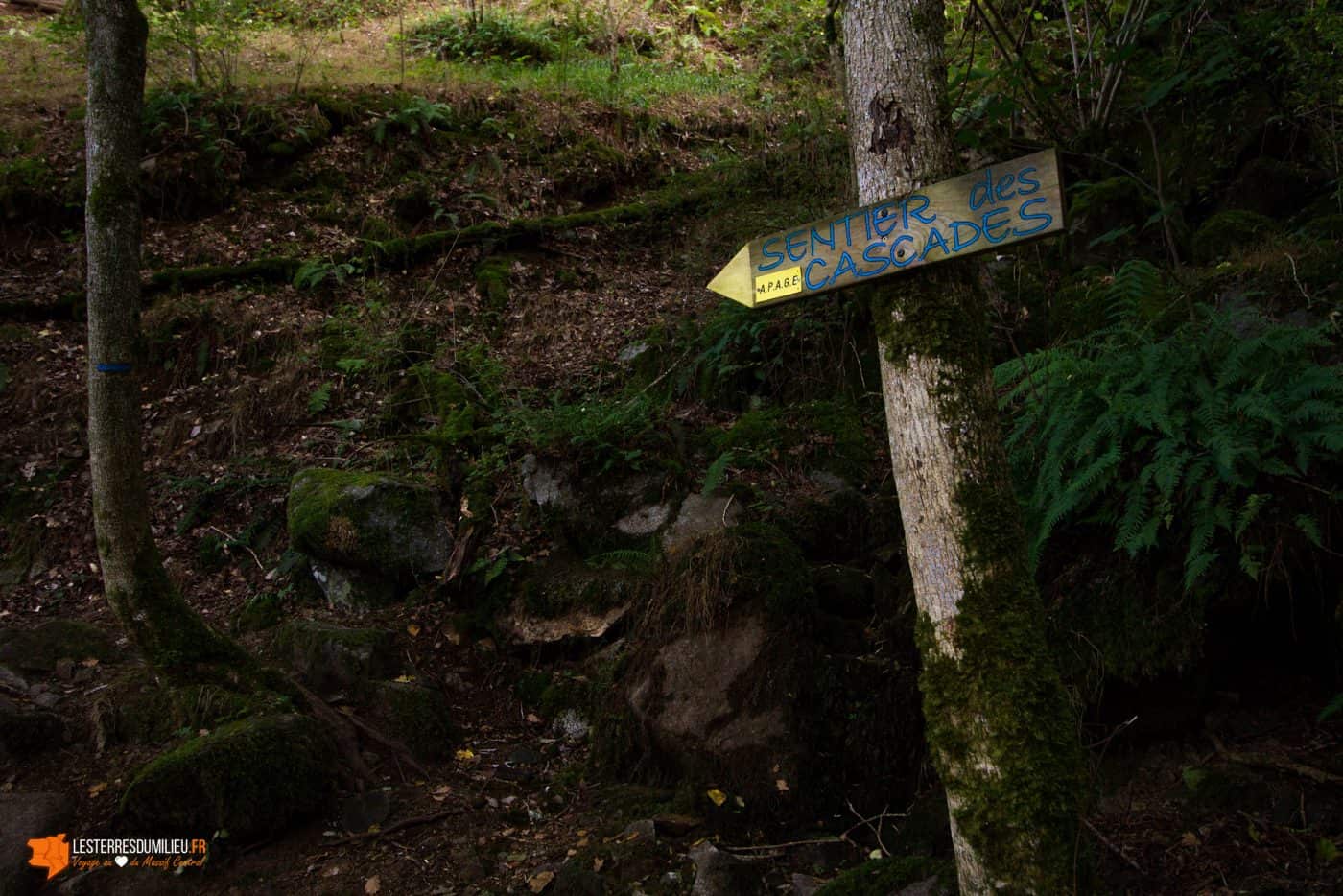 Panneau dans les gorges d'Enval