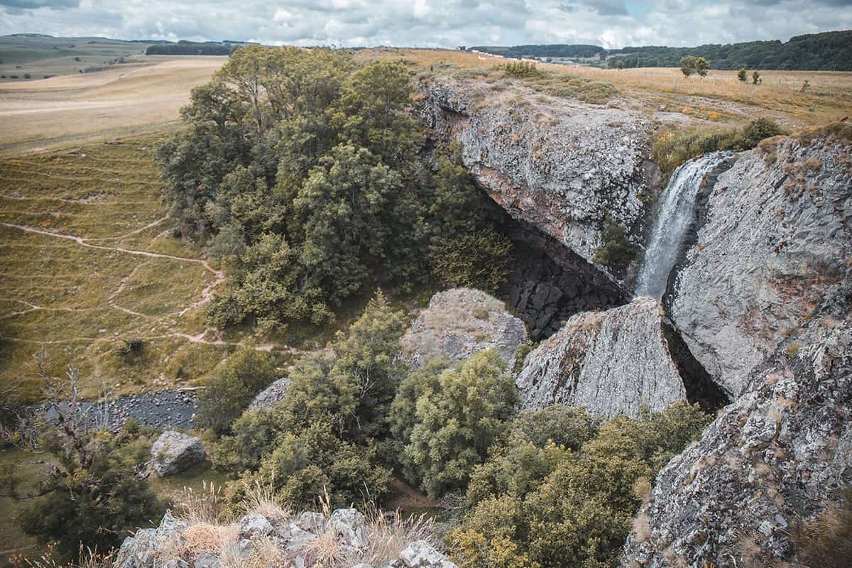 La cascade du Déroc, dans l'Aubrac