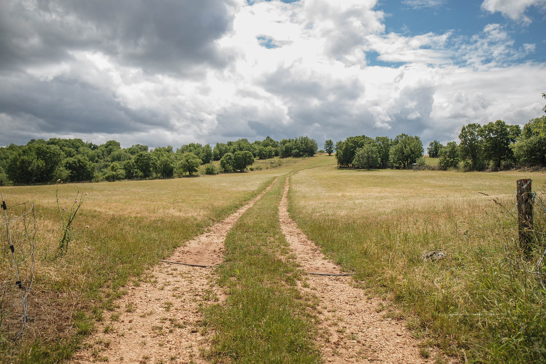 Piste sur le GR651 causse du Quercy