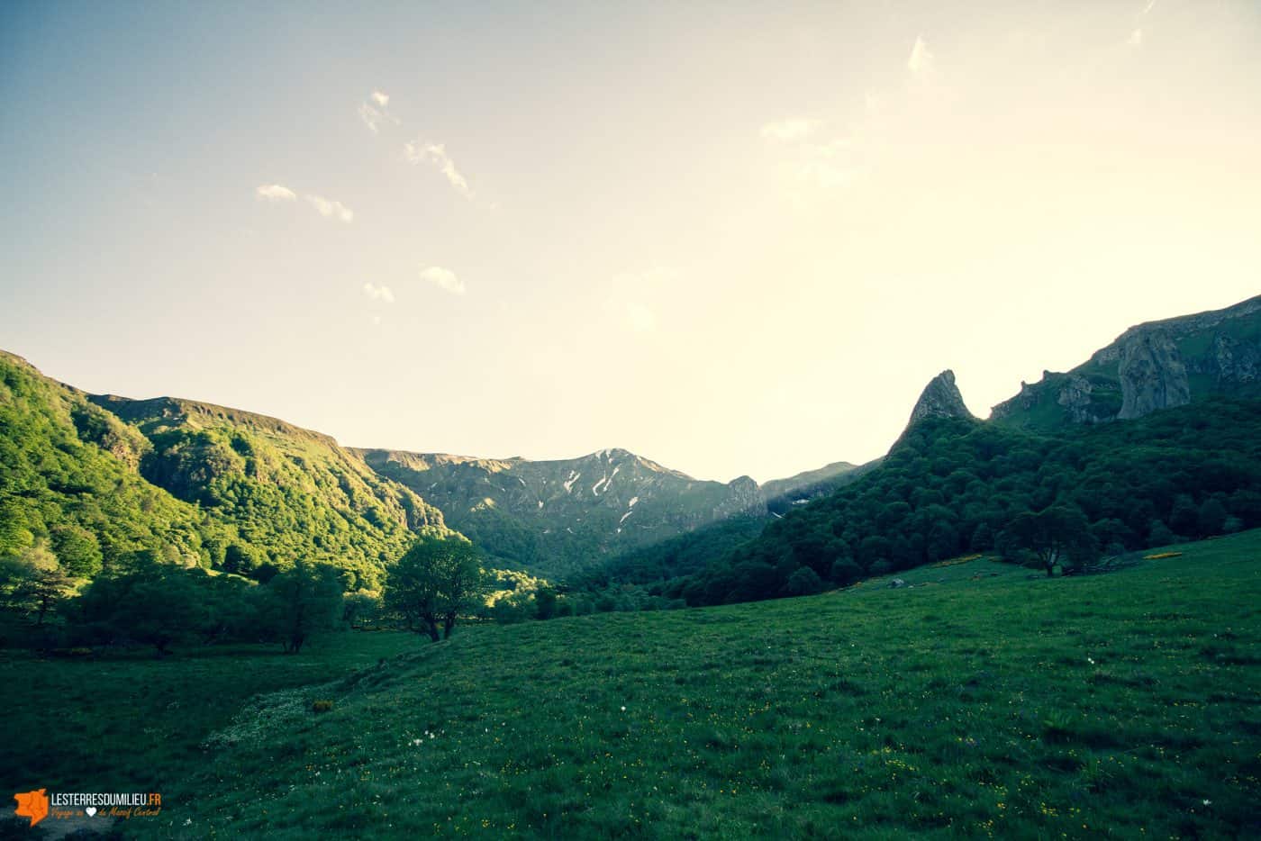 Coucher de soleil dans la vallée de Chaudefour