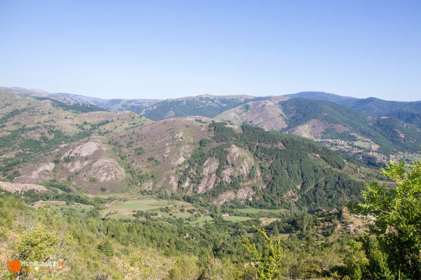 Panorama sur le mont Lozère depuis ruas et les Bondons
