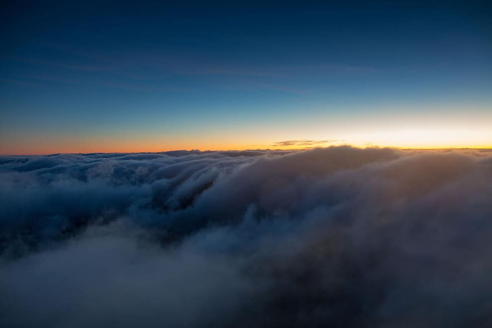 Mer de nuages sur les sommets du Sancy