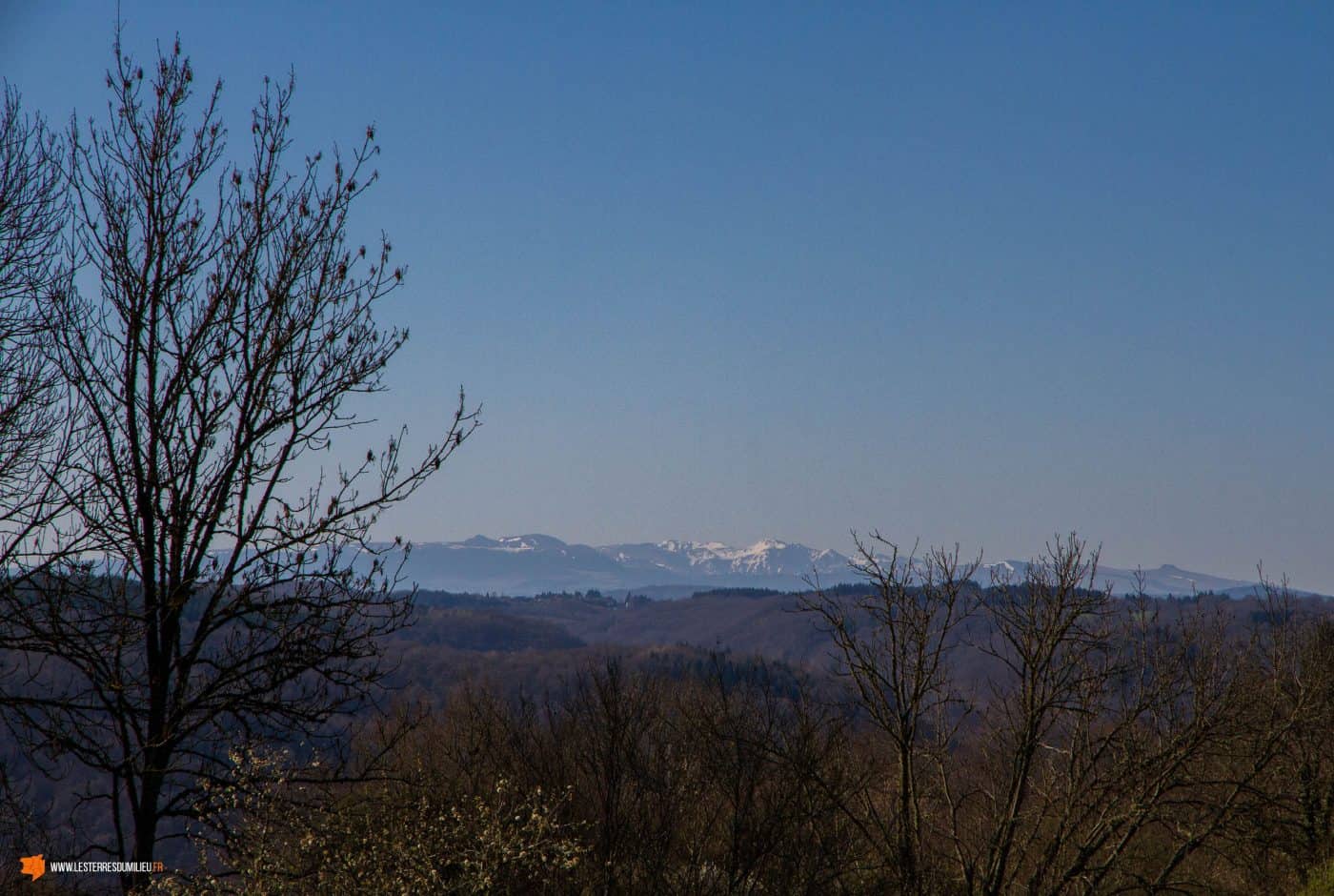 Le massif du Sancy vu depuis les Combrailles